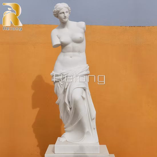 Famous Classic Outdoor Decorative Greek Female Statue White Natural Marble Life-Size Venus De Milo Sculpture