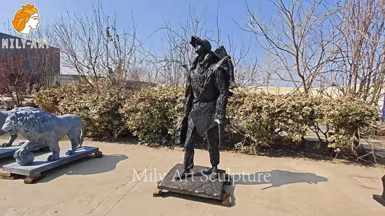 Custom Gym Competition Bronze Football Player Sculpture Sports Figures Statues De Rugby