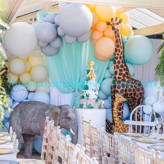 Animal inflável gigante do girafa do suporte exterior do tema da selva para a decoração da fase