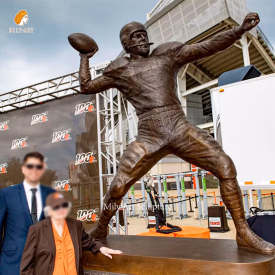 Personalizado ginásio competição bronze jogador de futebol escultura figuras esportivas estátuas de rugby